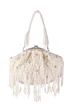 Wedding White Pearl Embedded Bridal Clutch For Party