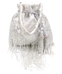 Silver Tubelight Handwork Party Wear Potli Bag