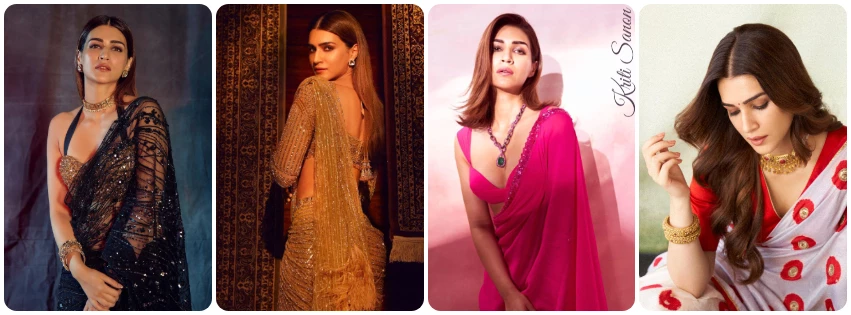 4 Striking Pictures of Kriti Sanon in Saree: A Celebration of Timeless Glamour