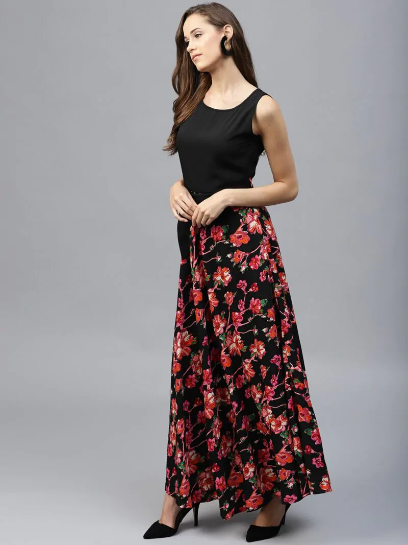 Black Sleeveless designer long dress