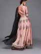 Pink & Black Printed Ready To Wear Lehenga & Blouse With Dupatta