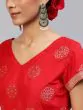 Red & Green Bandhani Woven Design Lehenga Choli With Tie & Dye Dupatta